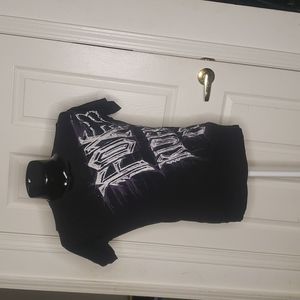 Fox Racing Black V-Neck T-Shirt Size Small